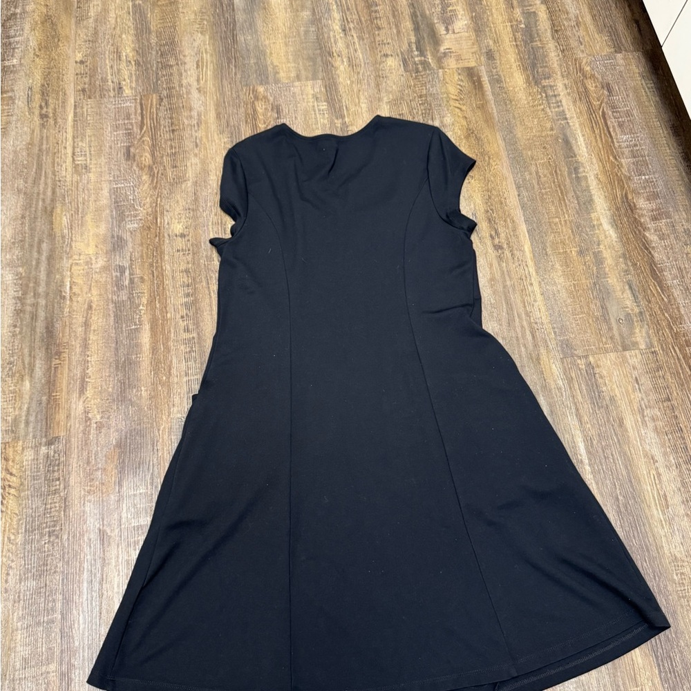 Coldwater Creek Black Pocket Knit Dress Size M Casual Minimalist - Picture 9 of 13